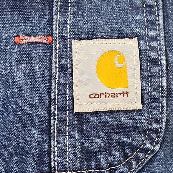 Carhartt Denim Dungarees Overalls Workwear Coveralls XL W 38 x L 32 Y2K Blue - Picture 9 of 14